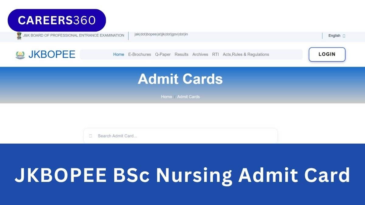 JKBOPEE BSc Nursing Admit Card 2026 (Released): Download Link